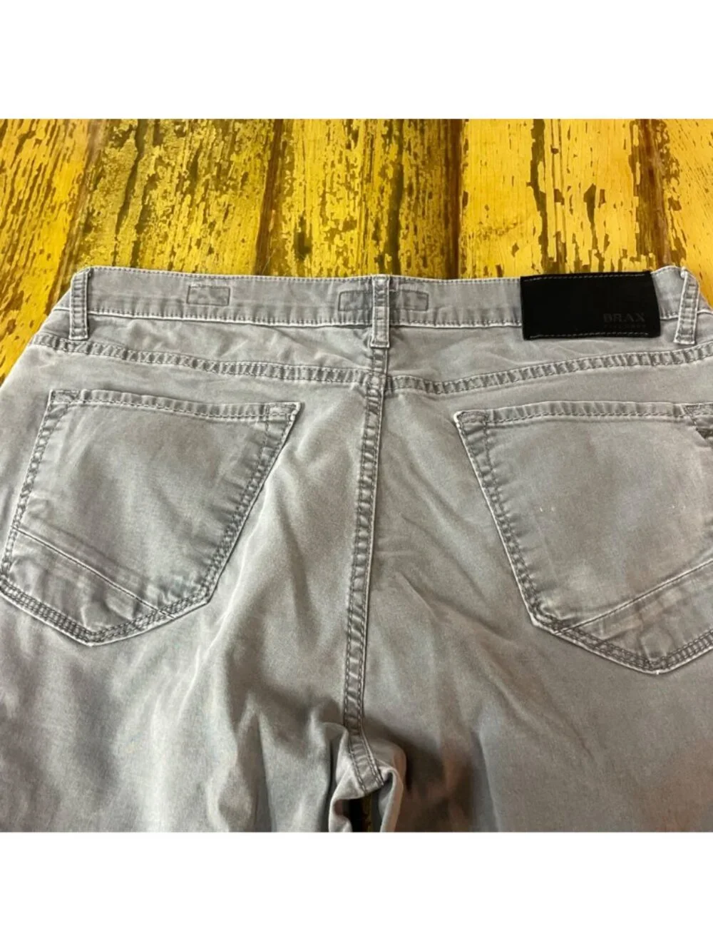 Brax Chuck Modern Fit Hi-Flex Pants Gray Sz 34x34 Stretch